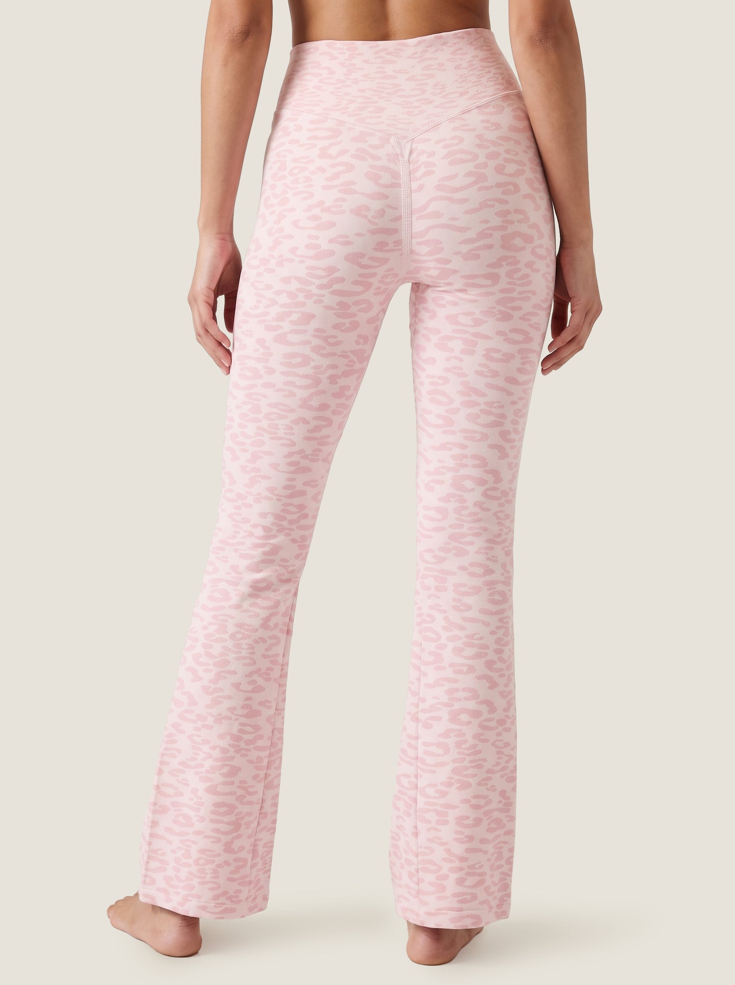 Leopard Jacquard Seamless Flare Pants