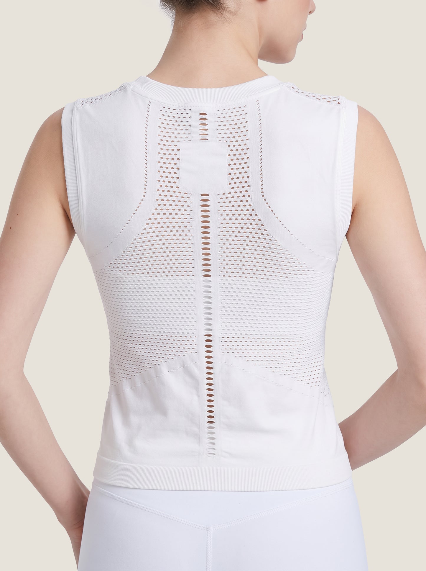 Mesh-Knit Seamless Tank Top