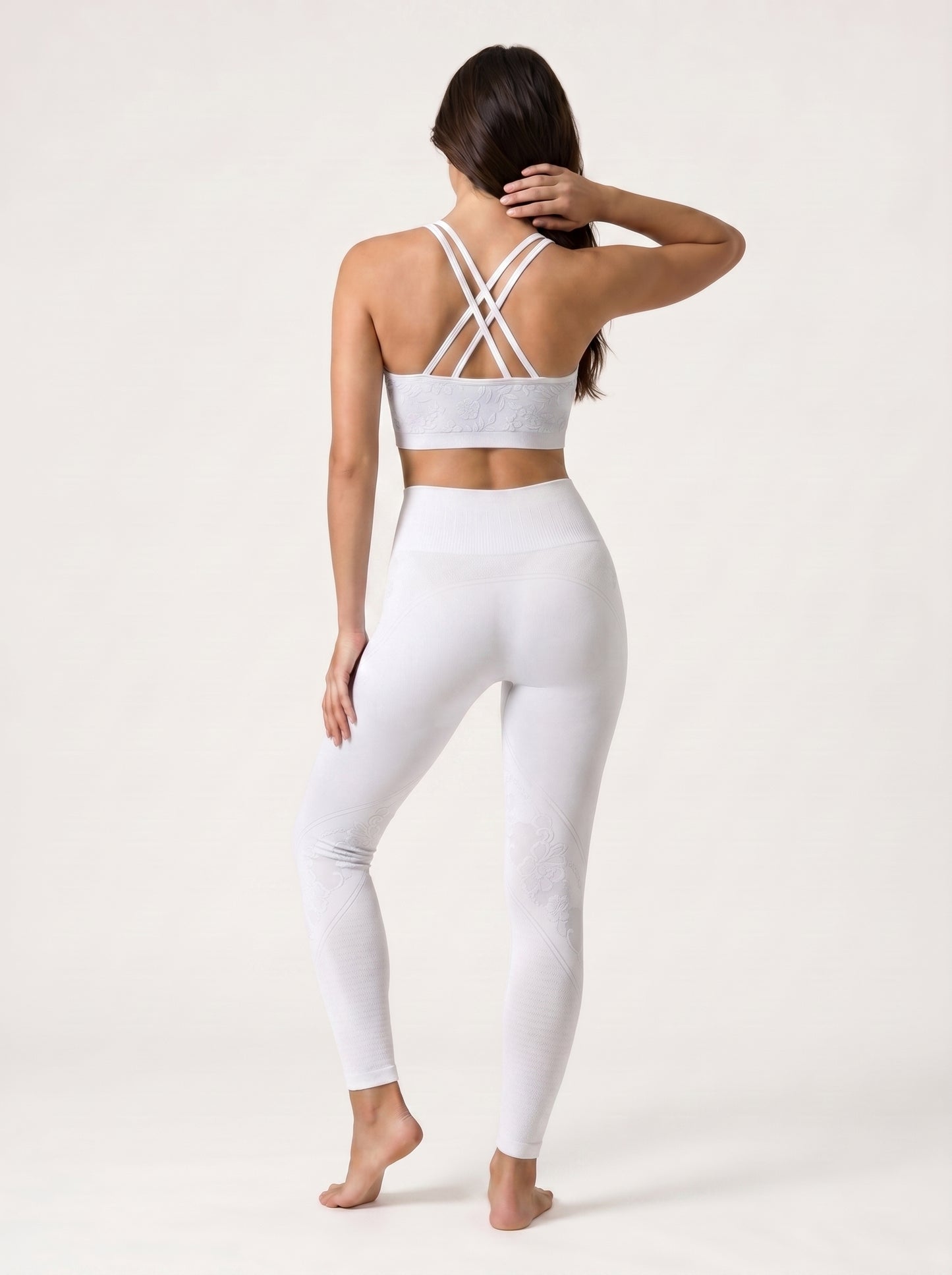 The Aura Series: Floral Jacquard Leggings