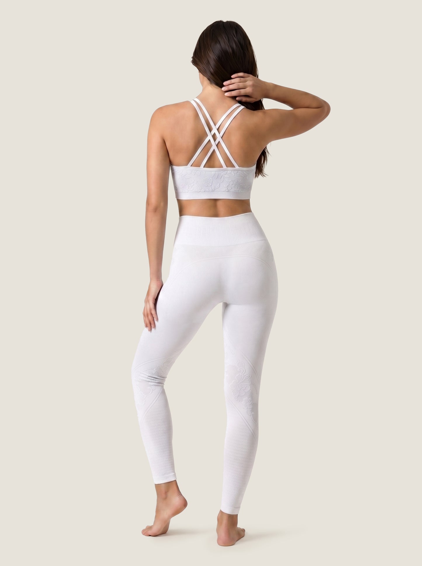 Floral Jacquard Seamless Leggings