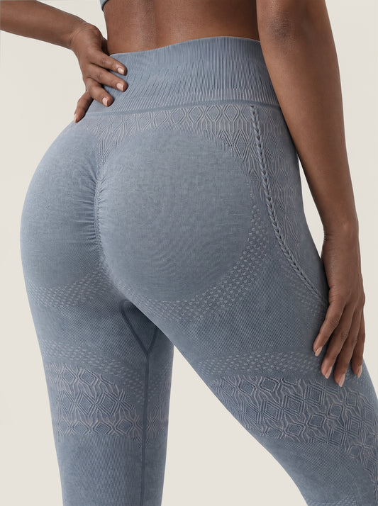 Braided-Trim High-Waist Seamless Leggings