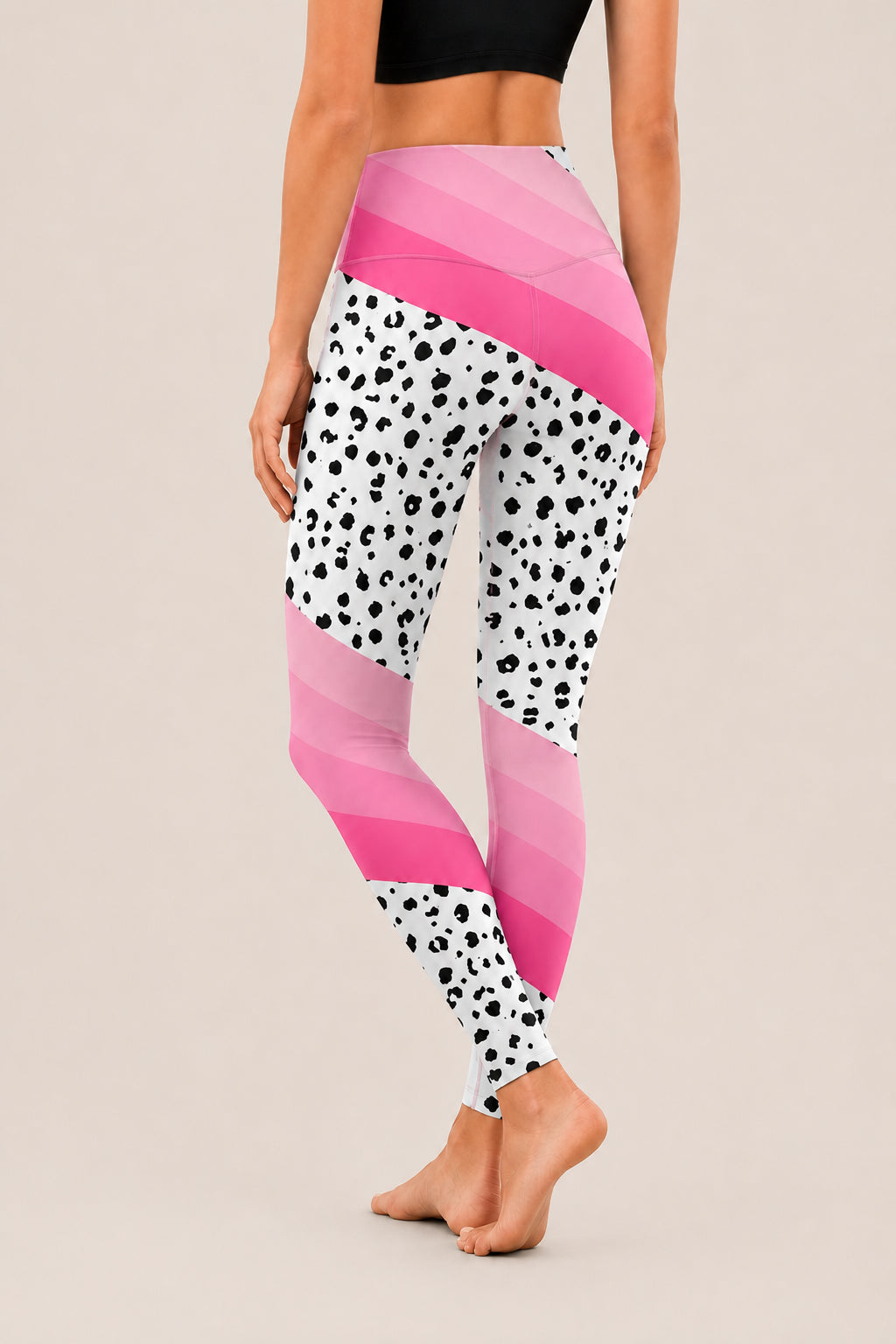 Pink Gradient Dalmatian Sculpt Leggings