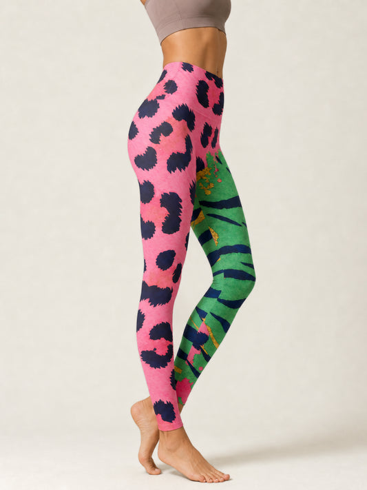 Wild Bloom Colorblock High-Rise Leggings