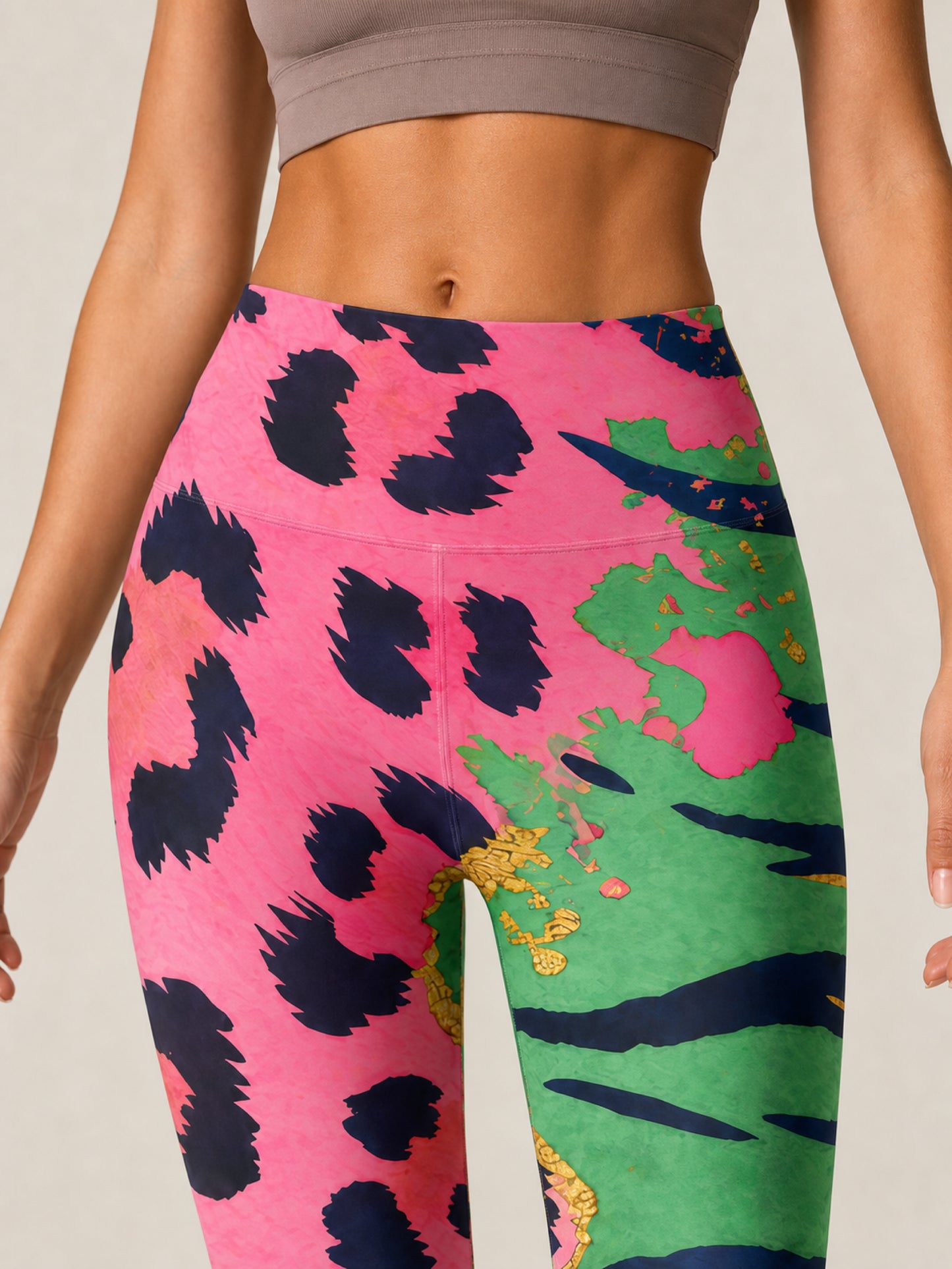 Wild Bloom Colorblock High-Rise Leggings