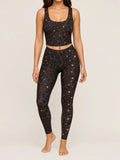 Cosmic Leopard Longline Sports Bra Set