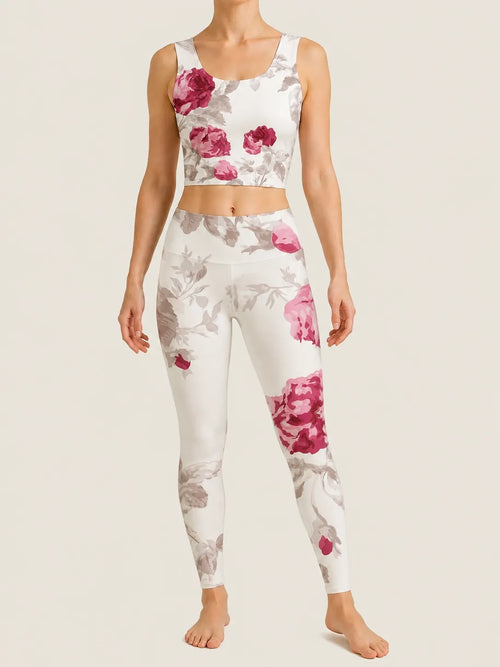 Rose Bloom Sports Bra Set
