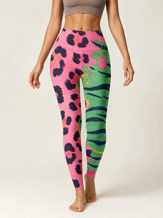 Wild Bloom Colorblock High-Rise Leggings