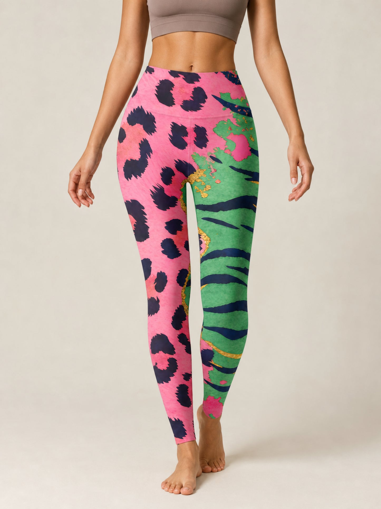 Wild Bloom Colorblock High-Rise Leggings