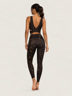 Cosmic Leopard Longline Sports Bra Set