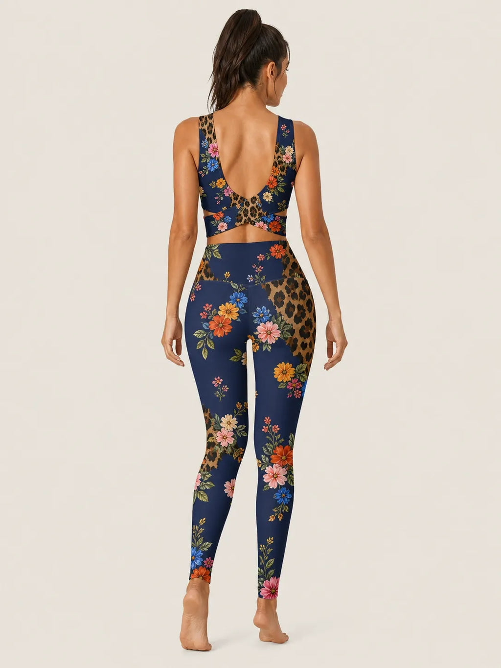 Wildflower Noir Longline Sports Bra Set