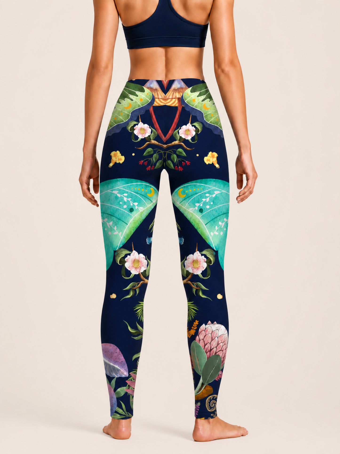Moonlit Moth High-Rise Leggings