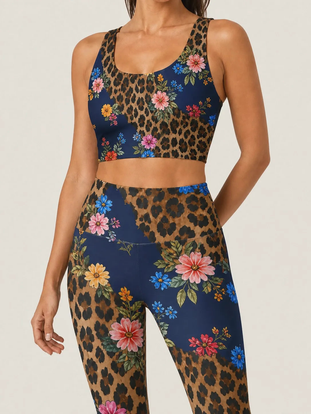 Wildflower Noir Longline Sports Bra Set