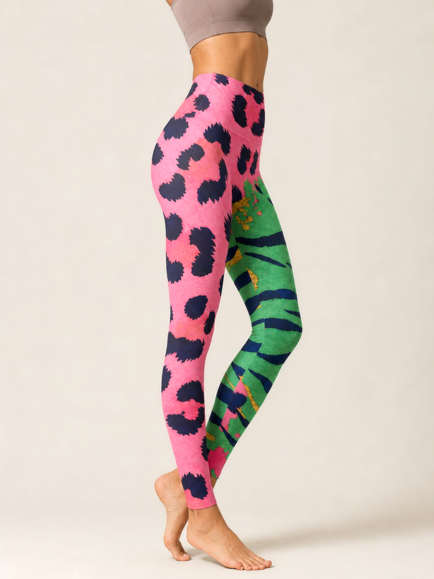Wild Bloom Colorblock High-Rise Leggings