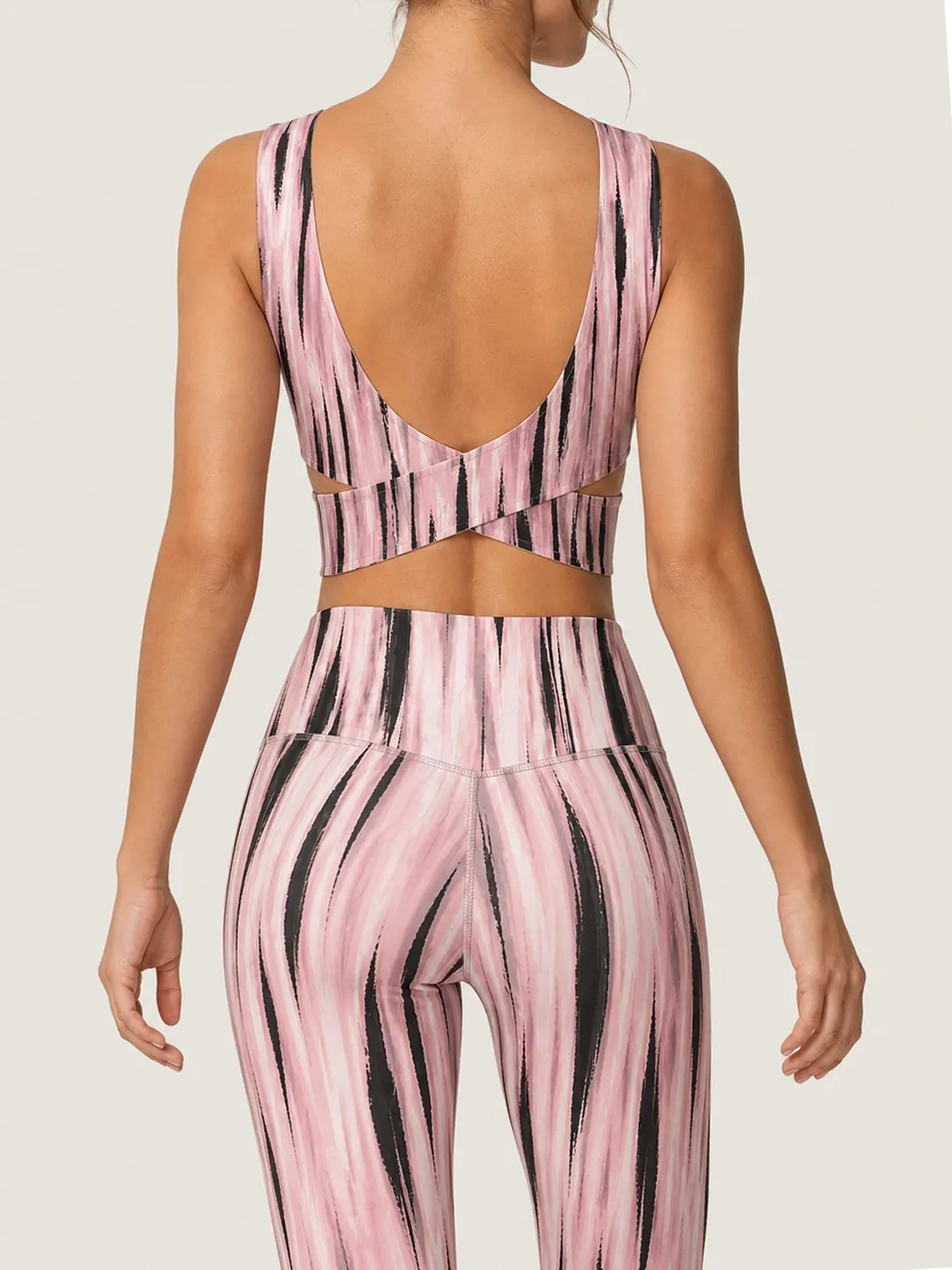 Blush Ink Longline Sports Bra Set