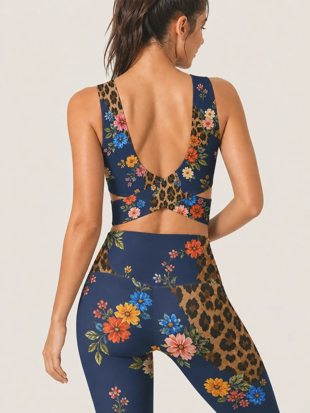 Wildflower Noir Longline Sports Bra Set