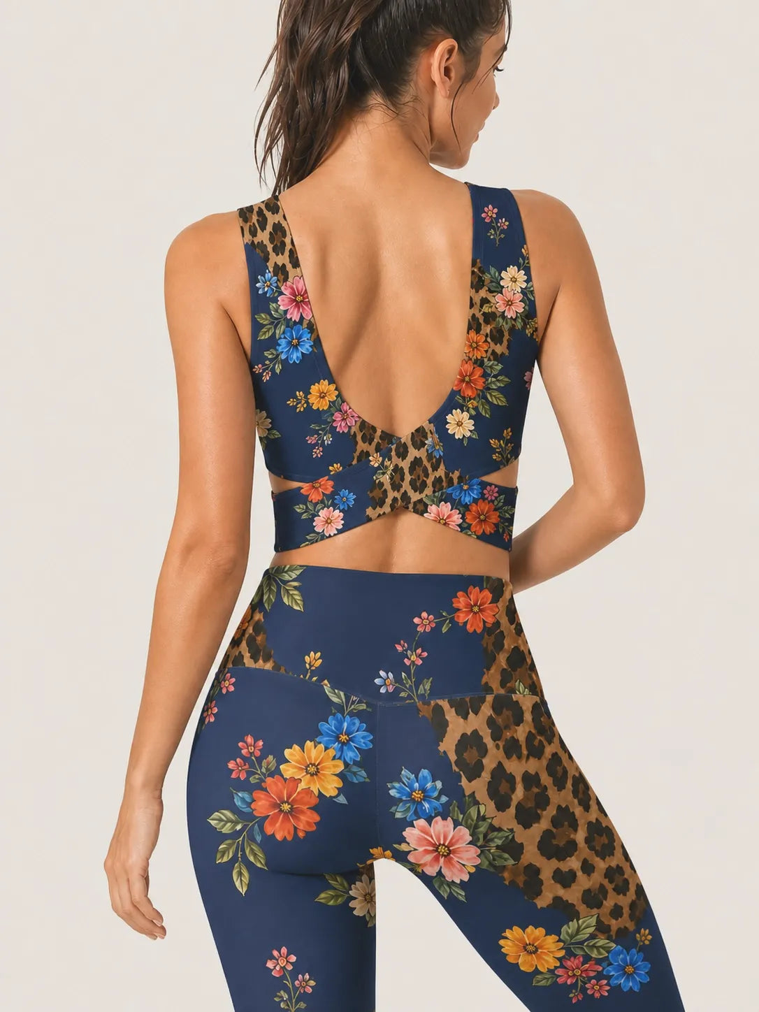 Wildflower Noir Longline Sports Bra Set