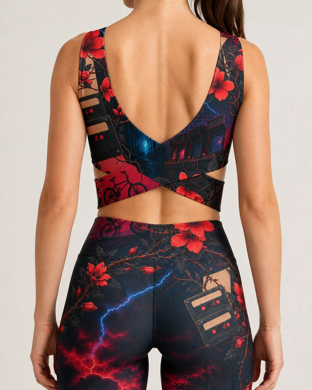 Strange Nights Longline Sports Bra Set