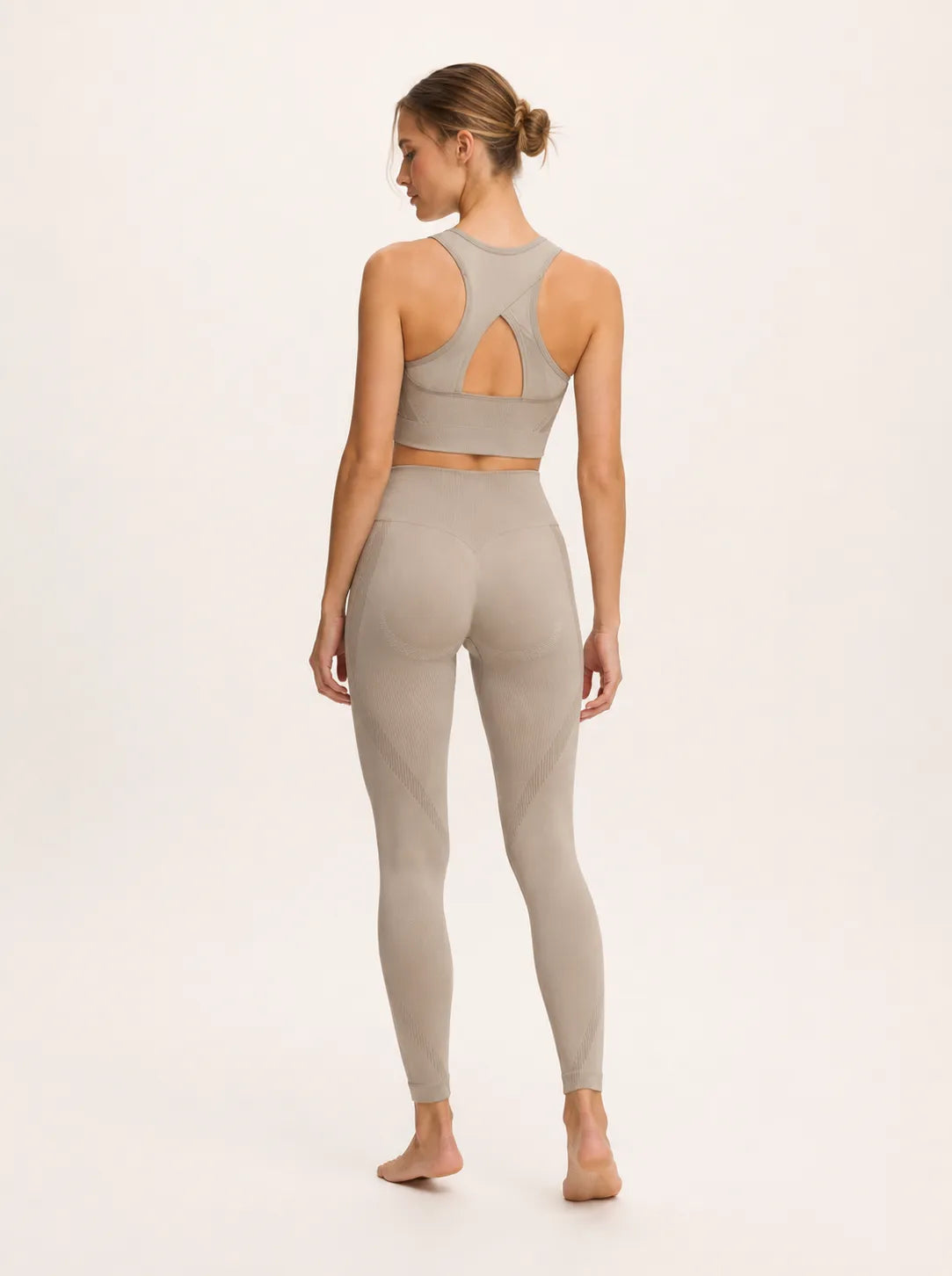 Mesh-Detail High-Neck Bra
