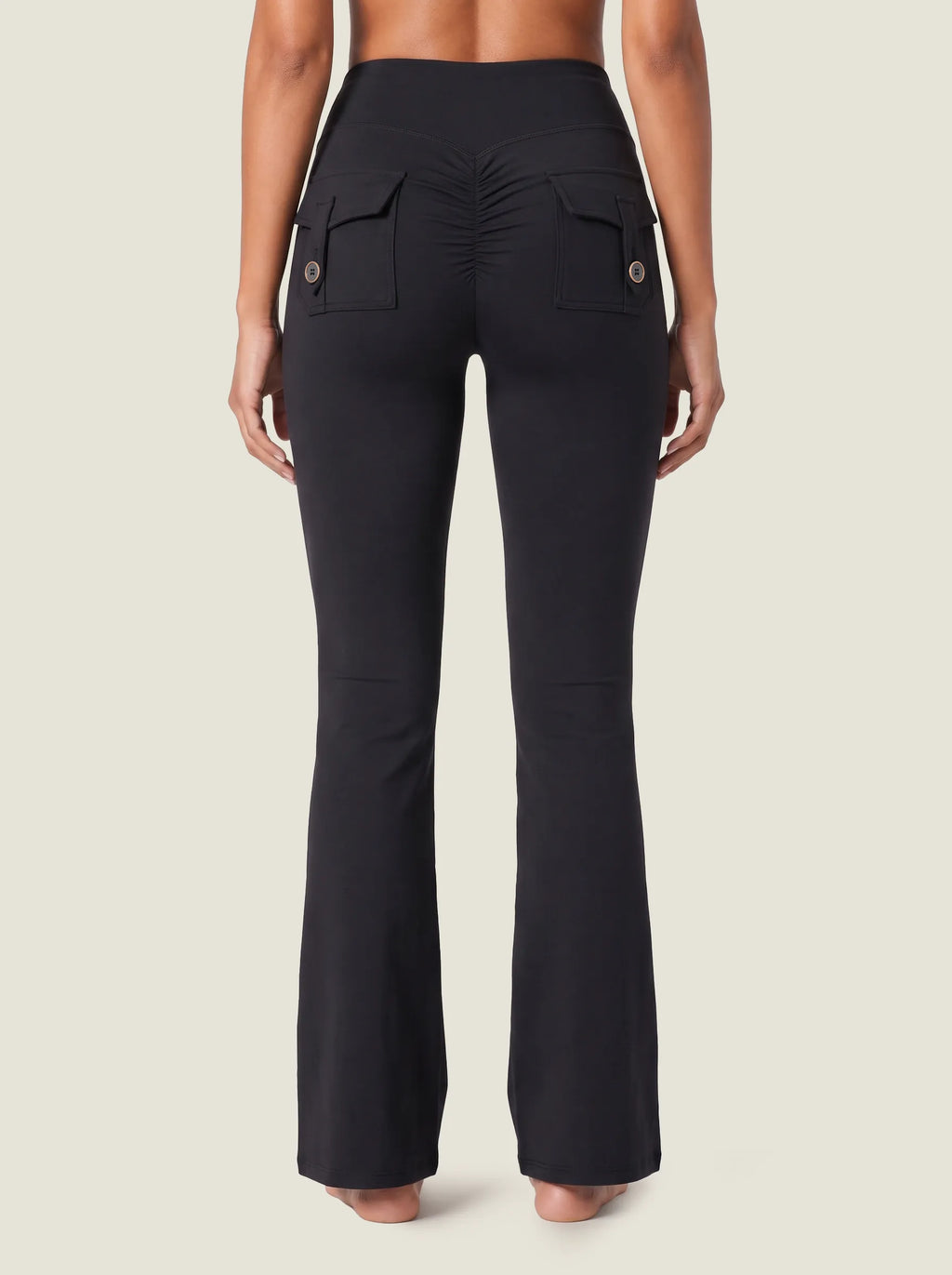 Utility Flap-Pocket Flare Leggings