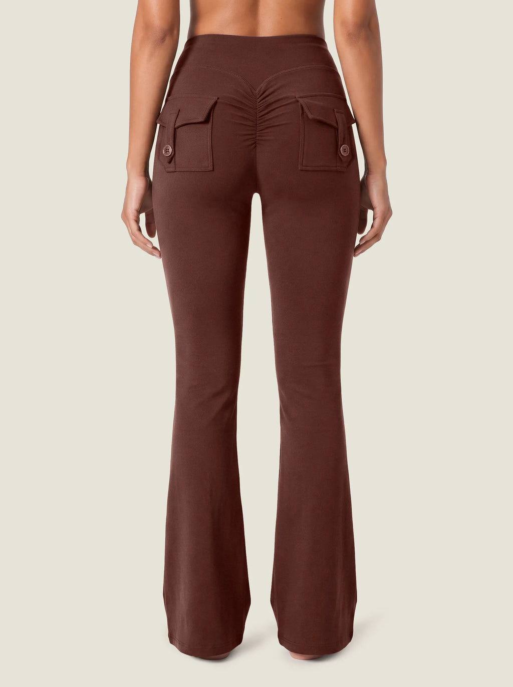 Utility Flap-Pocket Flare Leggings