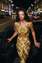 Geometric Sun Motif Bralette Set
