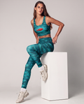 Red Fish in Blue Waters Crop Top Set
