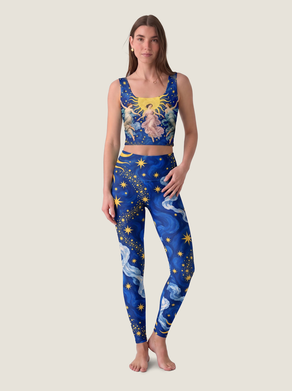 Celestial Sun Goddess Crop Top Set
