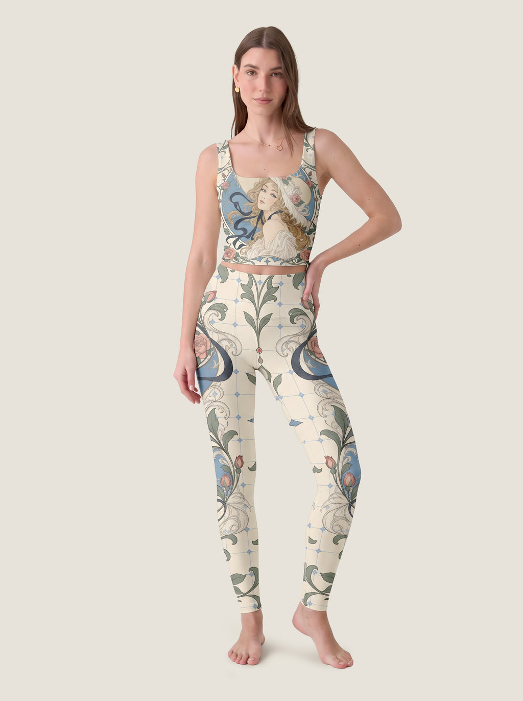 Art Nouveau Muse Crop Top Set