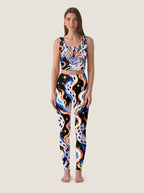 Cosmic Flame Tiger Crop Top Set