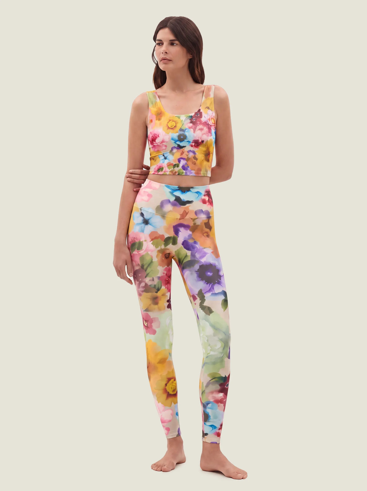 Watercolor Floral Garden Bralette Set