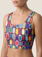Color Grid Sports Bra Set