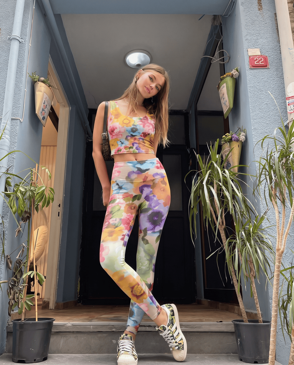 Watercolor Floral Garden Bralette Set