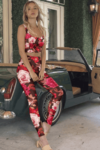 Vintage Rose Floral Bralette Set