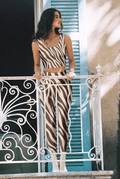 Abstract Zebra Stripe Bralette Set