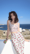 Polka Dot Rose Bud Bralette Set