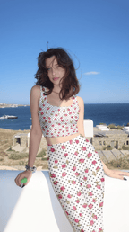 Polka Dot Rose Bud Bralette Set