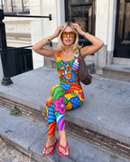 Pop Art Cat Garden Bralette Set
