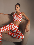 Retro Checkerboard Cat Bralette Set