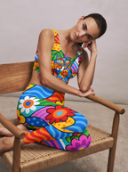 Pop Art Cat Garden Bralette Set