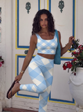 Soft Blue Argyle Bralette Set
