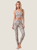 Neutral Python Print Bralette Set
