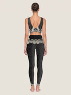 Gothic Lace Corset Sports Bra Set