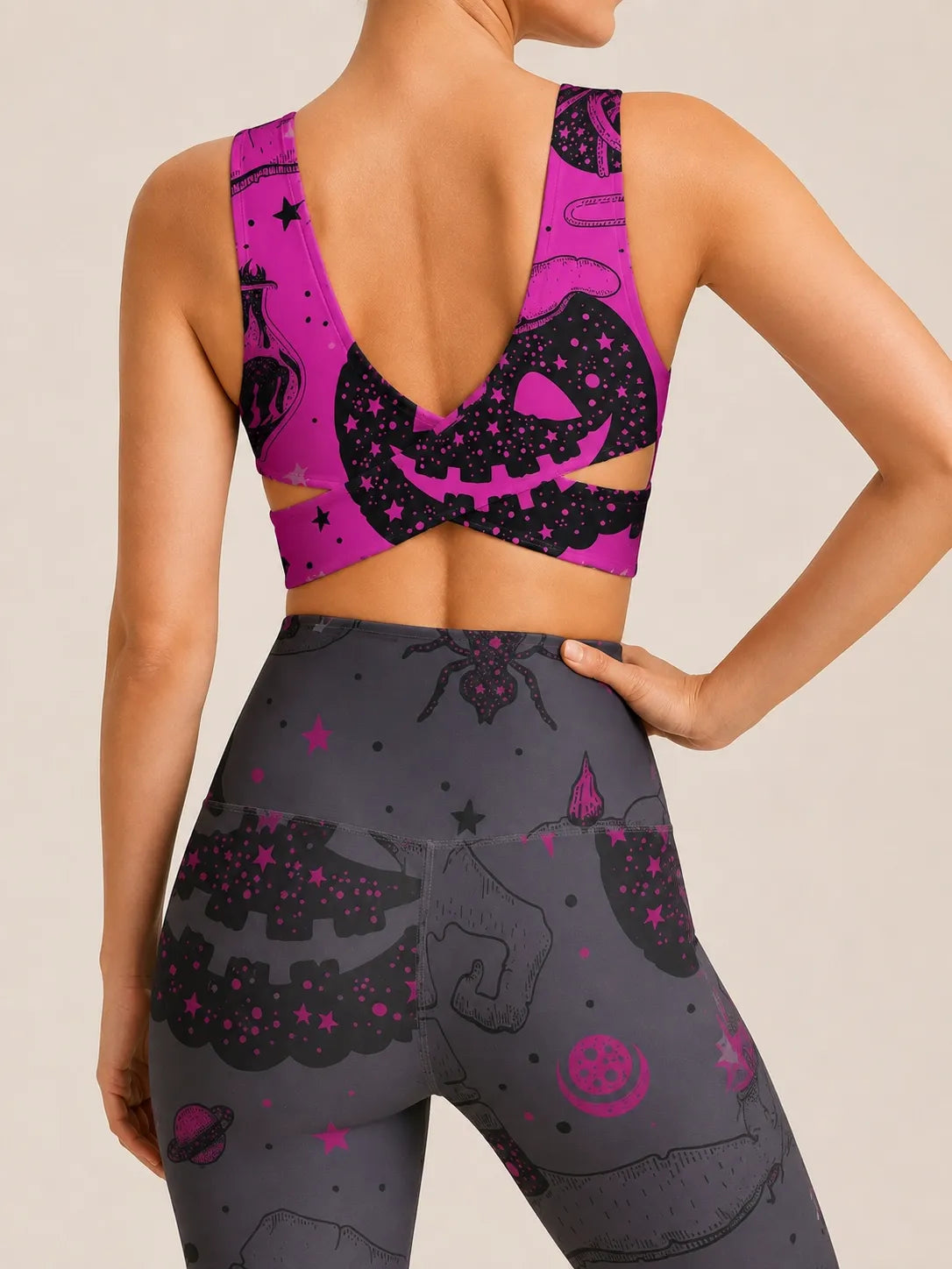 Midnight Magic Halloween Sports Bra Set