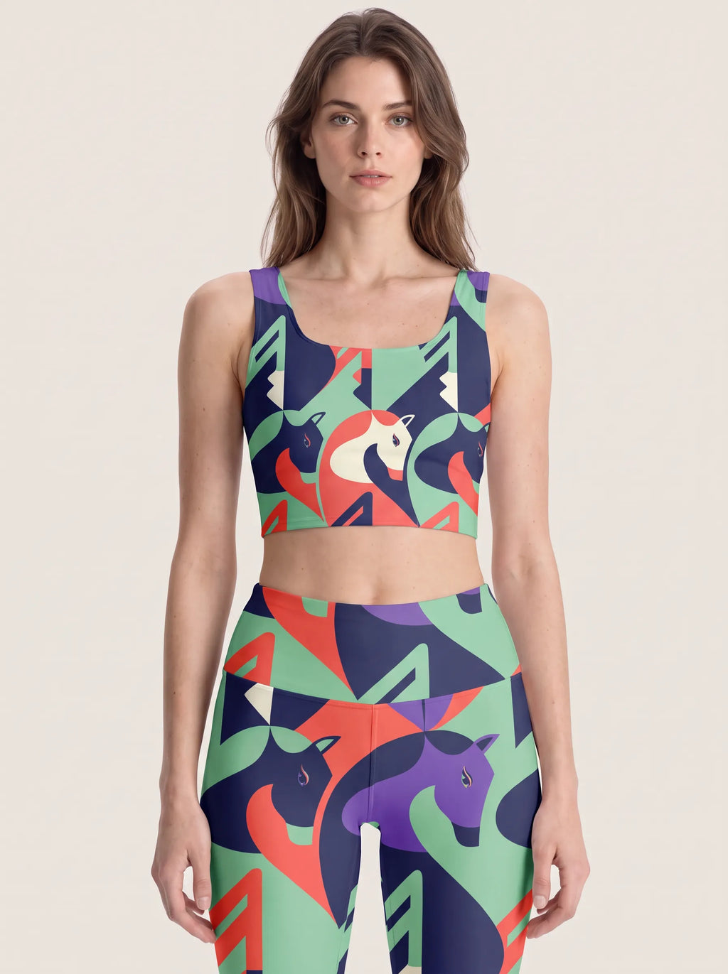 Abstract Unicorn Fantasy Sports Bra Set