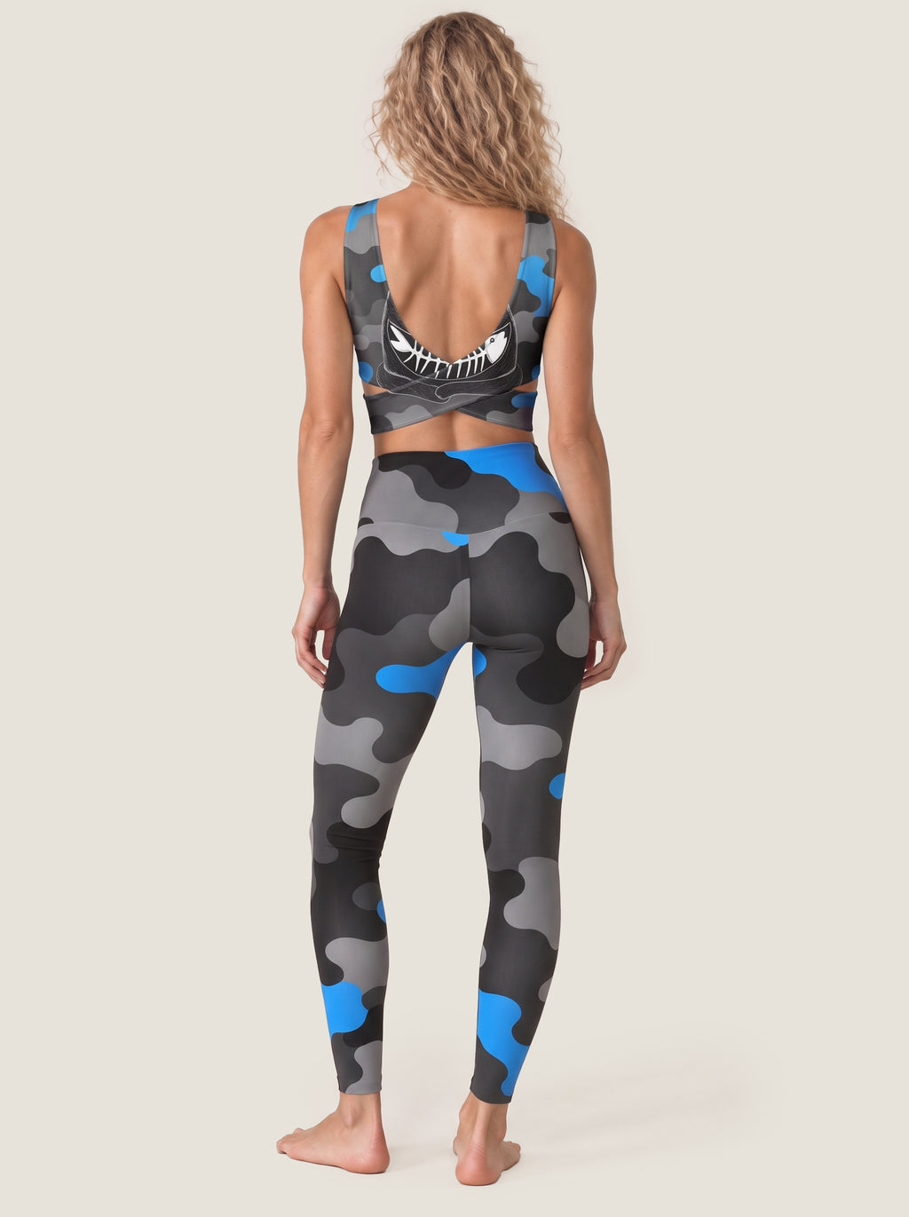 Black Cat Camo Sports Bra Set