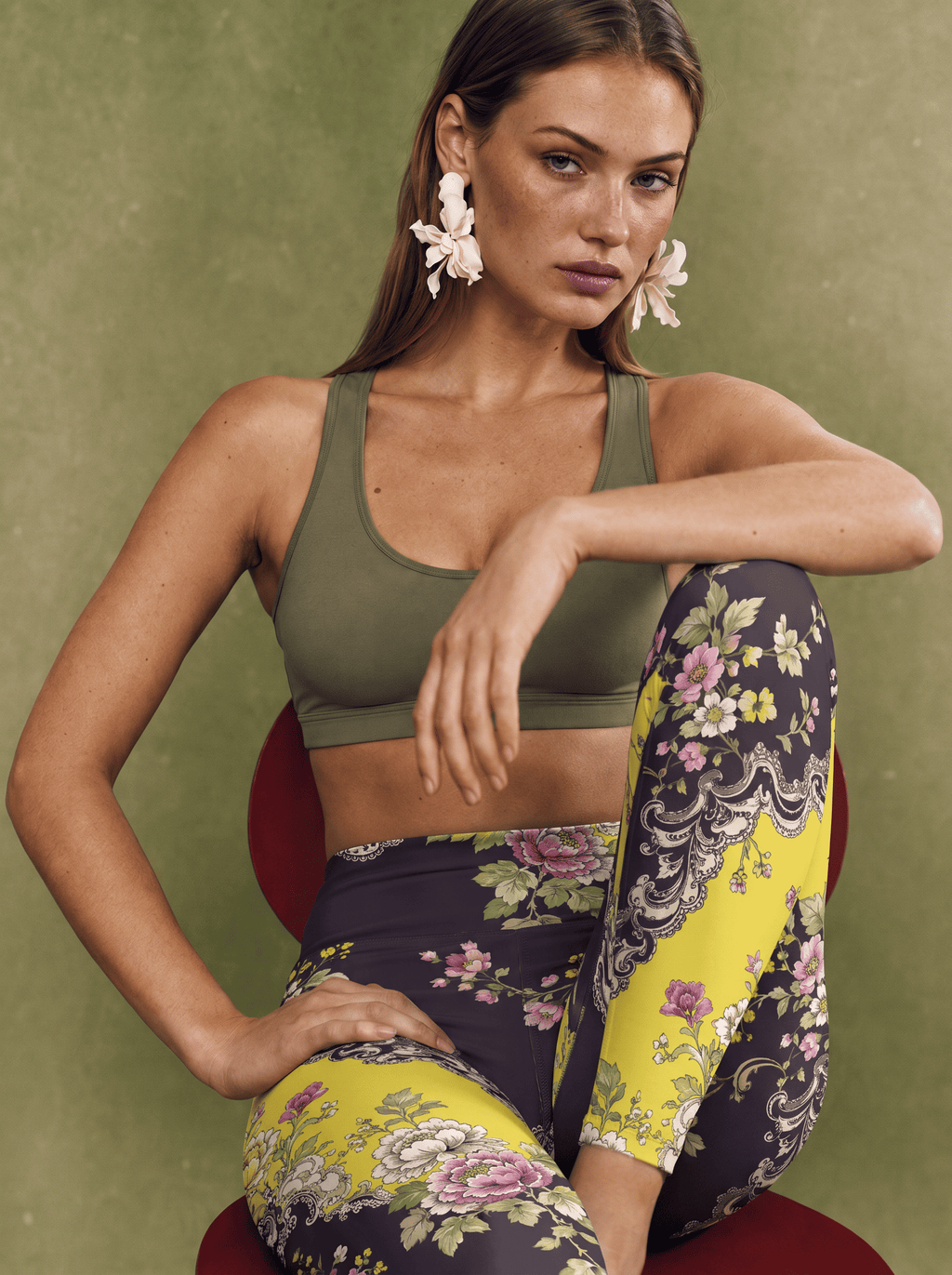 Vintage Lace Garden High-Rise Leggings