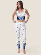 Blue Meadow Floral Sports Bra Set