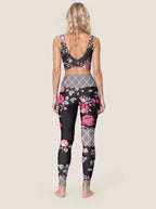 Vintage Pink Rose Sports Bra Set