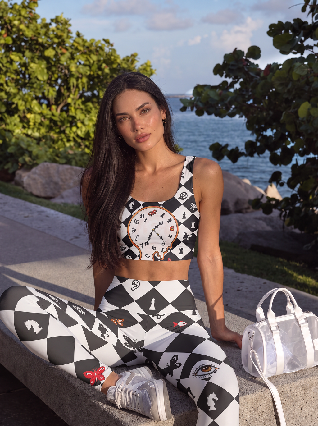 Melting Clock Wonderland Sports Bra Set