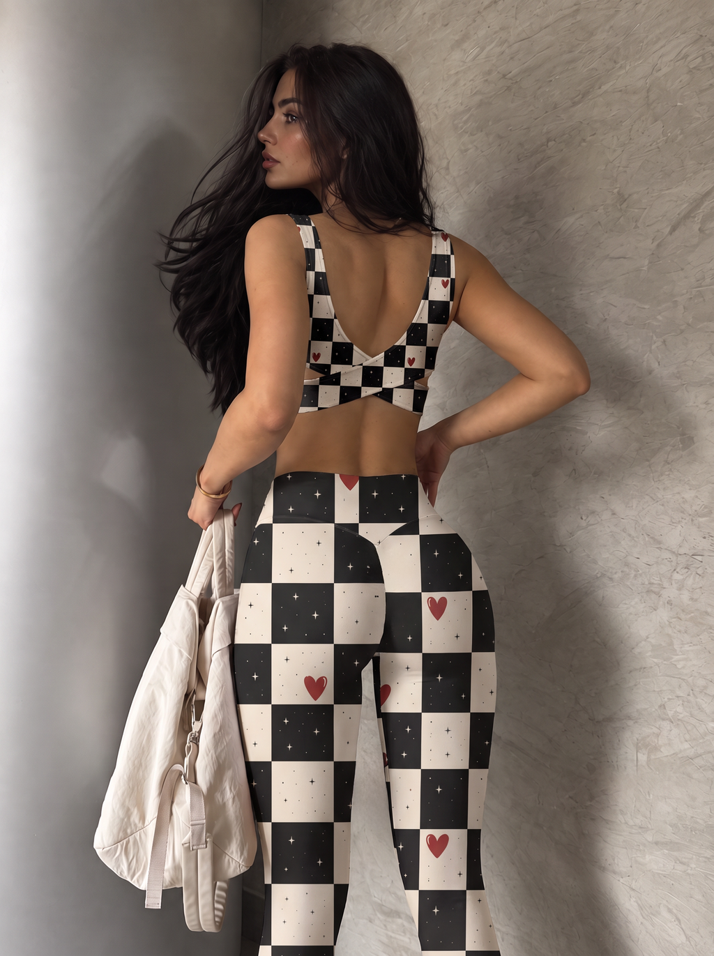 Wonderland Checkered Dream Sports Bra Set